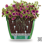 Gardenera 11.8" ASTI Self Watering Planter (Set of 3) in Green-Gold/White - Modern Flower Pot with Water Level Indicator for All House Plants, Flowers, Herbs, Succulents and Hanging Plants - Image 5