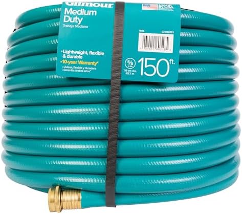 Gilmour Medium Duty 5/8" x 150' Garden Hose, Flexible and Kink Resistant Outdoor Hose, Blue - Image 6