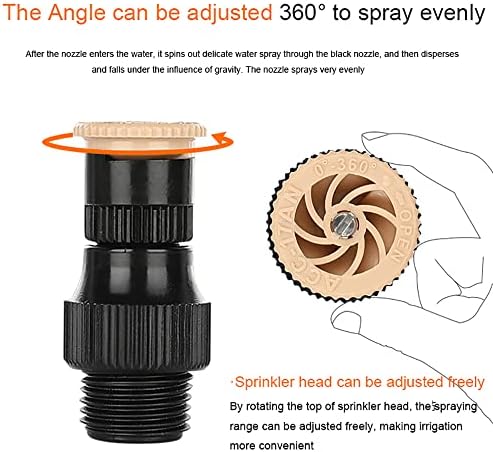 360° Rotation Auto Irrigation System Garden Lawn Sprinkler Patio, Garden Sprinkler Lawn, 90°/180°/360°, Adjustable at Will for Outdoor Grass Yard (8 PCS) - Image 4