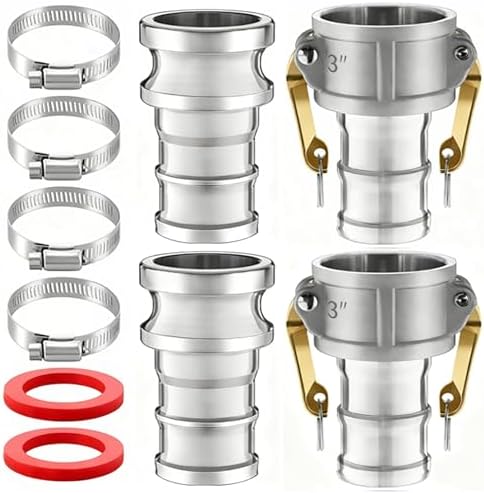 2 Set 3 Inch Camlock Fittings Type C&E by Innconee