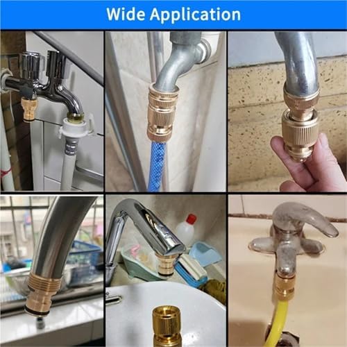 Expandable Garden Hose Repair Kit 10Pcs Tap Quick Connector Garden Irrigation Coupling Adapter Drip Tubing Repair Fittings Watering Tool(H) - Image 7