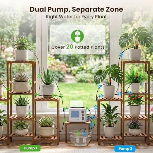 BAOSHISHAN Dual Pump Indoor Plant Watering System for 20 Potted Plants - Image 2