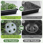ZJP 20 Pack Heavy Duty 5" Humidity Dome for 1020 Seed Starter Trays – Clear Vented Propagation Cover & Cloning Lid for 10x20 Flats, Seed Starting & Germination - Image 5
