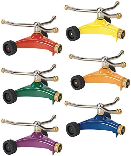 Dramm ColorStorm Metal Wheeled Base Whirling Sprinkler 1134 sq. ft. by DRAMM