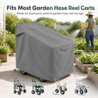 Hose Reel Cart Cover 420D Buckle Vent Handles Fit - Image 6