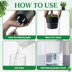 60 Pack Self Watering Spikes for Plants with Wick Rope,Small - Image 3
