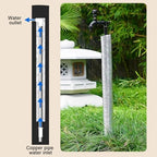 Free Standing Hose Holder, Garden Fountain, All-Copper Cylinder and Faucet, Suitable for Irrigation and car Washing，One Color 100cm/39.4in - Image 6