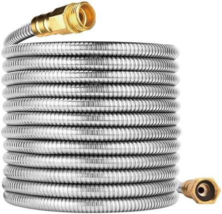 75FT Stainless Steel Garden Hose, 3/4 GHT Male to Female by FangFarm