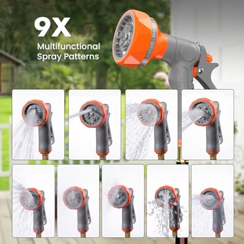 NEWBULIG Garden Hose Reel, 1/2" x 78 ft Retractable Heavy Duty Water Hose - Image 5