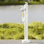 304 Stainless Steel Garden Water Column - Freestanding Hose Holder with Double Faucet Antifreeze Design for Patio and Backyard Modern Square White Decor by Unknown