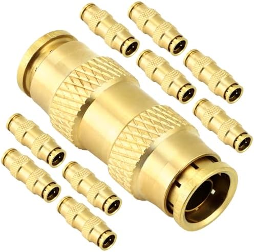 QWORK Push to Connect Fittings - 1/2" Tube & Air Hose, 10 Pack Quick Connect Pneumatic Fittings by QWORK