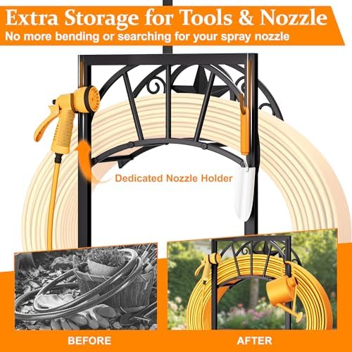 Freestanding Garden Hose Holder, Detachable Outdoor Hose Storage - Image 4
