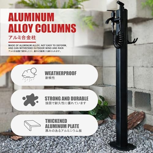 Stainless Steel Garden Water Column - Free Standing Anti-Freeze Irrigation Stand for Efficient Watering, Durable Outdoor Garden Hose Holder & Cleaning Solution - Image 4