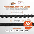 Flexi Hose Plus Expandable Garden Hose with 8 Function Nozzle, 50FT - Lightweight Retractable Garden Hose, Water Hose - No-Kink Flexibility, 3/4 Inch Solid Brass Fittings Includes Hook & Bag - Image 2