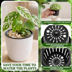 Self Watering Plant Pots, 3.5'', White Black, 36 Pcs - Image 3