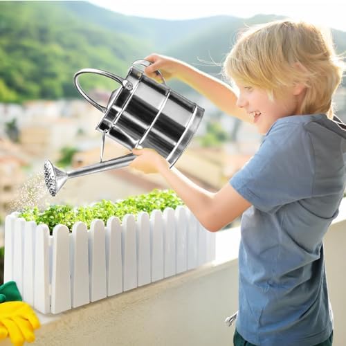 3 Gallon Metal Watering Can, Plants Stainless Steel Watering Pot with Long Spray Spout, Indoor Watering Can, Easy to Pour Flower Cans Outdoor Garden Large Capacity Ergonomic Handle, for Outdoors - Image 3