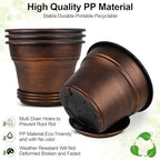 Fodetyff Planters-Plant-Pots-Indoor-Outdoor, 11 inch 4 Pack Copper - Image 4