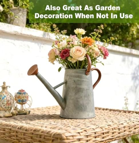 Galvanized Steel Watering Can for Outdoor&Indoor Plants，1.5 Gallon - Image 7