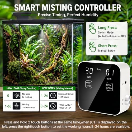 Reptile Mister Automatic with Timer Quiet Mist System for Terrariums - Image 3
