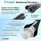 SPECILITE 5/8" Hot/Cold Garden Water Hose 75 ft, -50℉-158℉, Black - Image 4