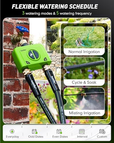 RAINPOINT WiFi Water Timer for Garden Hose, 2 Zone WiFi Sprinkler Controller, Smart Hose Timer Valve, Automatic Drip Irrigation System/Rain Delay for Garden/Lawn - Image 3