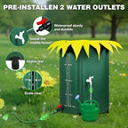 Rain Barrel Water Collection System, 100 Gallon Portable Foldable PVC Rainwater Collector with Spigots and Overflow Kit for Eco-Friendly Water Storage - Image 4