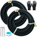 AMRITA 1/2"Soaker Hose KIT, 25ft 2Pack Garden Drip Hoses Brass Couplings by AMRITA