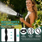 Lightweight Garden Hose, 50ft Non Expandable Water Hose with Nozzle - Image 3
