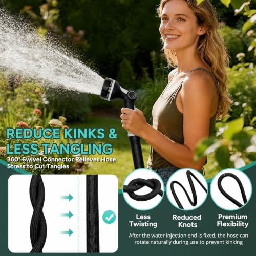 Lightweight Garden Hose, 75ft Non Expandable Water Hose - Image 3