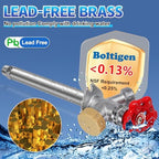 Boltigen 10inch Anti-Siphon Frost Free Sillcock Valve, No Lead Brass Freeze Proof Outdoor Water Faucet, 1/2" NPT X 3/4'' GHT Hose Bib Frost Free Outside Spigot - Image 2