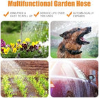 Garden Hose 50ft Heavy Duty Water Hose with 10 Function Spray Nozzle, Flexible and Durable, Lightweight Rubber Hybrid Hose, Leak-Free Connections, Male to Female Brass Fittings for Garden, Lawn, Yard - Image 5