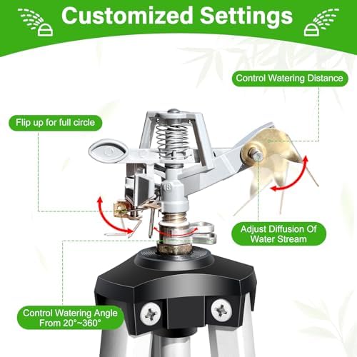 Heavy Duty Impact Sprinkler on Tripod Base,36 Inch Tripod Sprinkler - Image 4