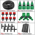 Ship accessories 5-100m Garden Watering Hose 4/7mm PVC Micro Irrigation Pipe Drip Irrigation Tubing Sprinkler 1/4'' Lawn Balcony Greenhouse Irrigation accessories(KIT001-50M) - Image 2