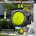110 FT 1/2" Retractable Garden Hose Reel, Wall Mount - Image 2