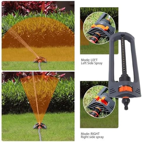 Lawn Sprinkler Heavy Duty Nozzles 4 Spray Modes for Yard, Garden Water Oscillating Sprinkler Covers Up to 4000 Sq Ft with Weighted Base - Image 5