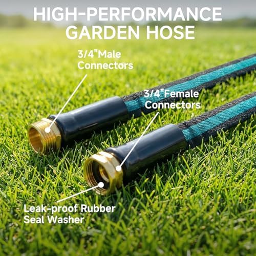 75FT Lightweight Garden Hose – Kink-Resistant, Flexible, High-Pressure Hose for Outdoor Watering, Lawn Care, Garden, and Car Cleaning - Image 5