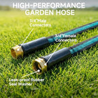 100 ft Garden Hose - Ultralight Kink-Free Flexible Non-Expanding High-Pressure Water Hose with Solid Brass Fittings for Lawn, Yard, Patio and Car Wash - Image 5