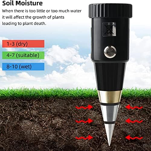 Durable Waterproof Soil pH & Moisture Meter Kit - 295mm Long Electrode Probe for Indoor & Outdoor Gardening, Plant Care, and Soil Testing Tools - Image 4
