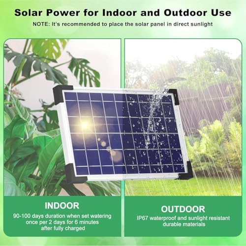 Lewisia 5W Solar Drip Irrigation System with Timer Auto Watering Kit for Garden Raised Beds Patio Lawn Greenhouse Up to 30 Plants - Image 5