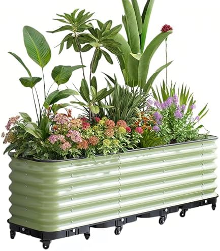 Patio Flower Plant Planter Box, Vegetables Planting Container, for Vegetable Planter Grops Garden Outdoor Patio(H41CM,42.5x127.5cm) by Unknown