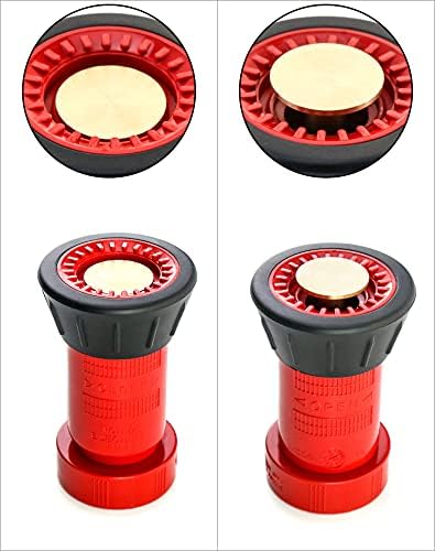 QWORK 2 Pcs Brass Fire Equipment Hex Nipple Adapter with 2 Pcs Fire Hose Nozzle- 1-1/2" Male NPT to 1-1/2" Male NST (NH), for Firefighting, Industrial & Agricultural - Image 2
