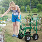 PayLessHere | Garden Hose Reel Cart | Holds Upto 300ft of 5/8" Hose | Green - Image 2