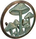 Zeckos Garden Hose Holder Mushroom 12 Inch Cast Iron Verdigris Bronze by Zeckos