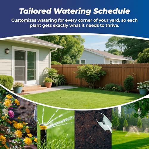 Outdoor Smart Sprinkler Controller 12 Zone, WiFi Automatic Irrigation Timer, Easy-Use App, Flexible Programs, Save Water via Rain, Wind&Freeze Skip, Quick Install, with Alexa - Image 6