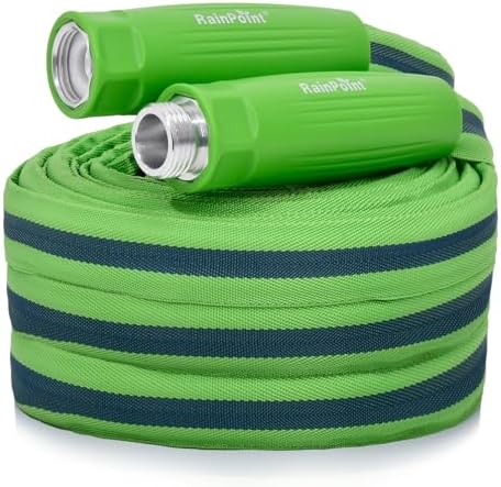 RAINPOINT Garden Hose 75FT, Up to 60% Lighter Non-Expanding Water Hose with TPE Inner Tube, Lightweight & Flexible Anti-Kink Hose, 800D Oxford Fabric, Weather-Resistant, 450PSI Burst, 3/4" Fittings by RainPoint