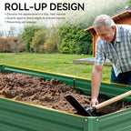YITAHOME 6x3x2ft Outdoor Raised Garden Bed Kit, Large Metal Patio Planter Box with Gloves, Support Rod for Plants Vegetables Flowers, Green - Image 4