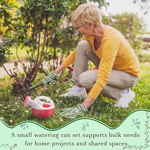 Sieral 20 Pcs Mini Plastic Watering Cans Bulk 3.5 Inch Small Portable Watering Pot Can for Garden, Indoor Outdoor Plants, Flower, Succulents, House Plants, Beach Sand and Water Play Yellow, Pink, Blue - Image 4