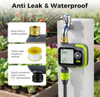 Sprinkler Timer, Watering Timer Brass Inlet for Garden Hose, Programmable Hose Timers w/Rain Delay, Outdoor Soaker Auto& Manual Drip Irrigation Controller System for Lawn Yard Greenhouse - Image 4