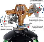 Biswing Garden Hose Splitter 2 Way & 2 Pack Impact Sprinkler Head on Tripod Base - Image 4