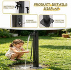 Black Matte Outdoor Water Column Garden Water Tap - 304 Stainless-Steel Freeze Proof Faucet Post Hose Stand for Irrigation Washing, Patio Yard Hydrant(Style 1,Height: 95cm/37.4in) - Image 5